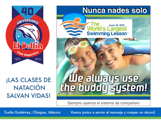 "La clase de natación más grande del mundo"